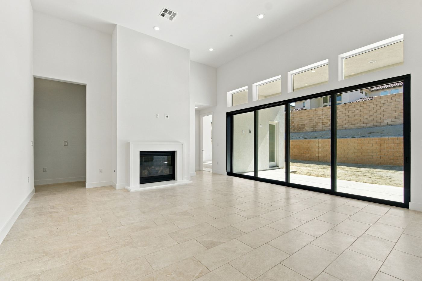 Empty living room before virtual staging
