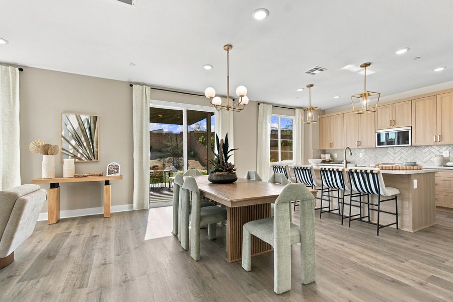 Sample MLS-ready photo of an open dining area and kitchen